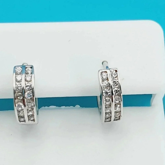"925 Sterling Silver CZ Beautiful Earrings for Women, 1USPAR4283 - Picture 3 of 11